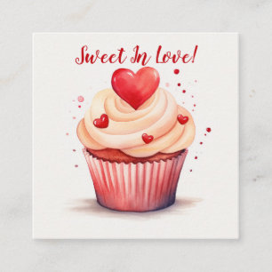 Sweet In Love Cupcake Carte Saint-Valentin