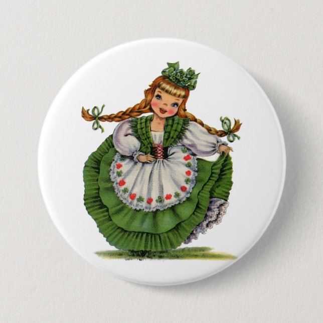 Sweet Irish Miss Button (Vorderseite)