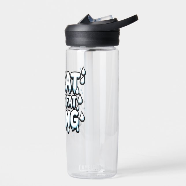 Sweet is Fat Cry Funny Gym Zitat Trinkflasche (Links)