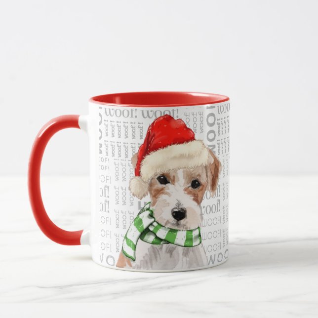 Sweet Jack Russell Terrier Christmas Dog Tasse (Links)