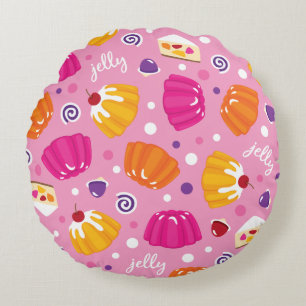 Sweet Jelly Pattern Rundes Kissen