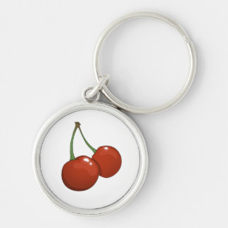 Sweet Juicy Cherries on Key Chain Schlüsselanhänger