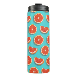 Sweet Juicy Orange Muster Thermosbecher
