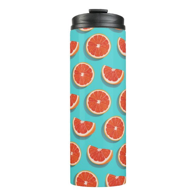 Sweet Juicy Orange Muster Thermosbecher (Vorderseite)