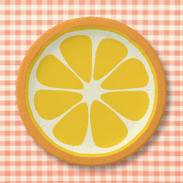 Sweet Juicy Orange tropische Zitrusfrüchte Slice Pappteller