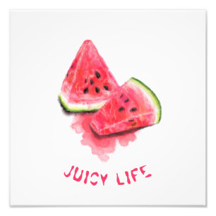 Sweet Juicy Watermelons Posters - Custom Text Fotodruck