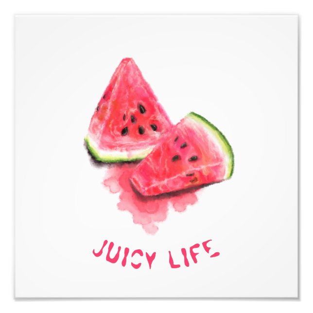 Sweet Juicy Watermelons Posters - Custom Text Fotodruck (Vorne)