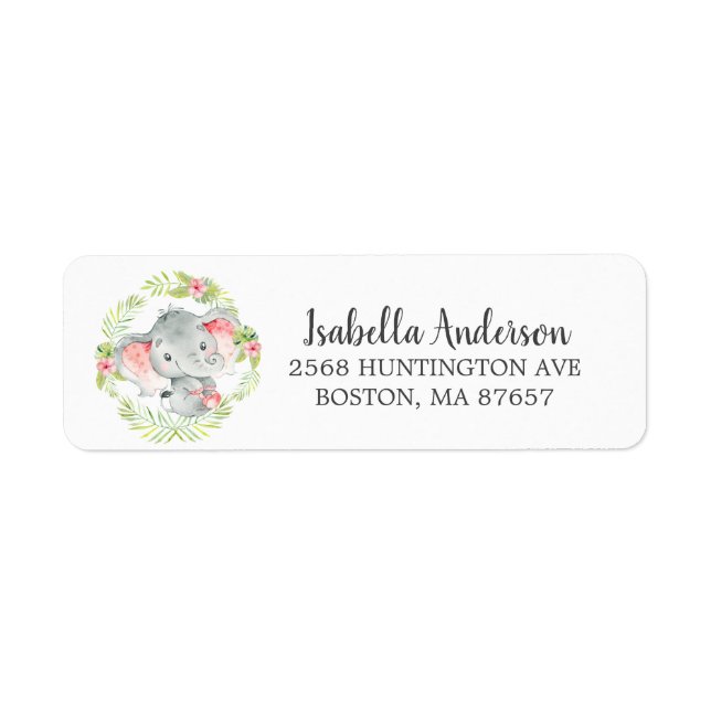 Sweet Jungle Elephant Baby Showmarke (Vorne)