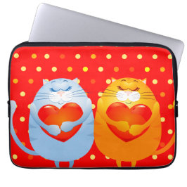 Sweet Katzen in Liebe, Laptop-Ärmel Laptopschutzhülle
