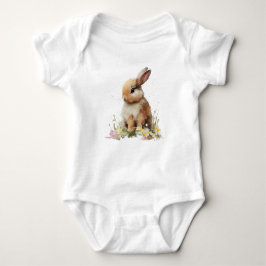 Sweet Kind Bunny Rabbit mit Blume Baby Strampler