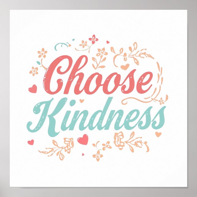 Sweet Kindness Matters Typography Poster (Vorne)