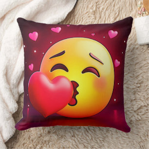Sweet Kiss Heart Emoji Kissen