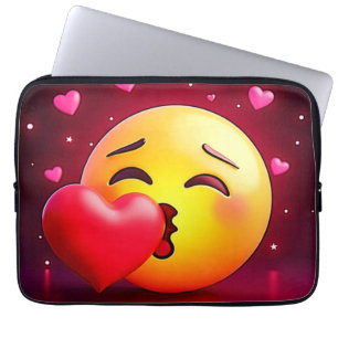Sweet Kiss Heart Emoji Laptopschutzhülle