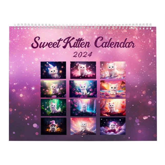 Sweet Kitten Deux Page Grand Calendrier (Protection)