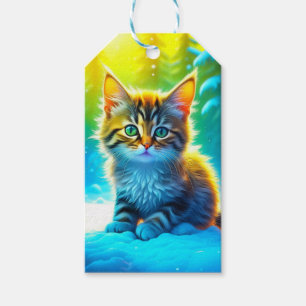 Sweet Kitten spielen im Schnee von und zu Geschenkanhänger