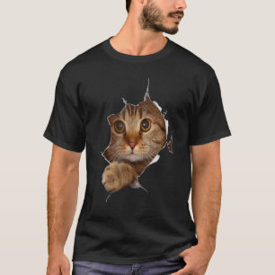 Sweet Kitten Torn Cloth Cat Cat Owner Cat Lady T-Shirt