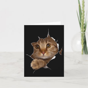 Sweet Kitten Torn Cloth - Funny Cat Lover Cat Owne Karte