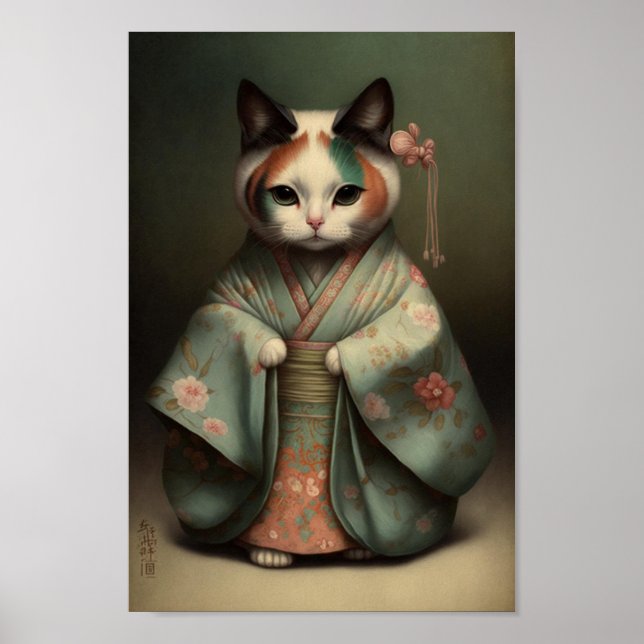 Sweet Kitty als Geisha Girl in Kimono Poster (Vorne)