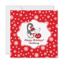 Sweet Kitty | Individuelle Name Weihnachtskarten f