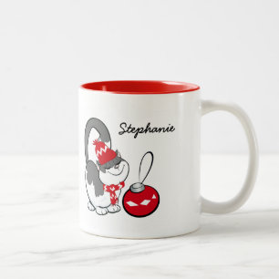 Sweet Kitty Nom personnalisé Mugs cadeaux de Noël