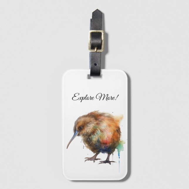 Sweet Kiwi, custom Gepäckanhänger (Vorderseite Vertikal)