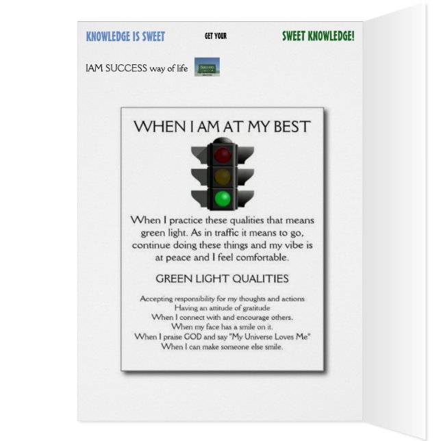 SWEET KNOWLEDGE CARD #3 (Innen (Links))
