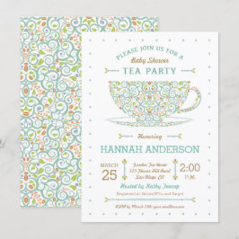 Sweet Lacy Teacup Baby Shower Gender Neutral Einladung