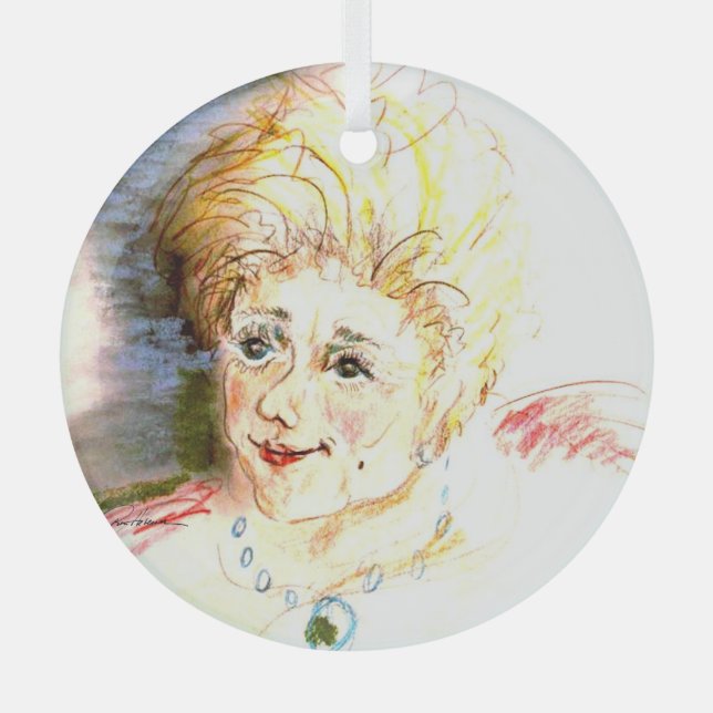 Sweet Lady Ornament Aus Glas (Vorderseite)