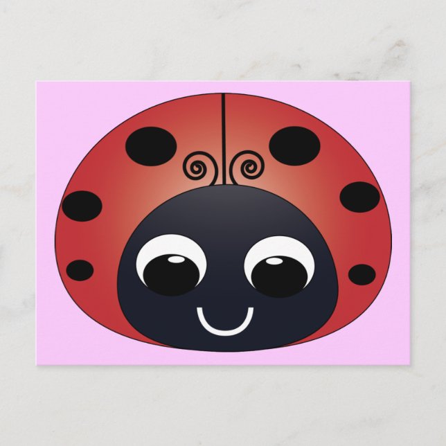 Sweet Ladybug Postcard Postkarte (Vorderseite)