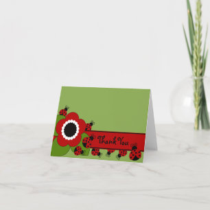 Sweet Ladybug Vielen Dank Hinweis Dankeskarte