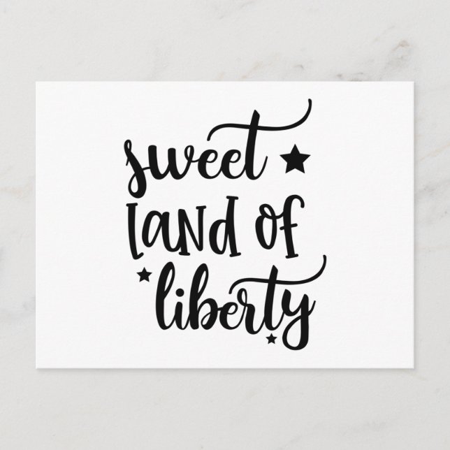 Sweet land of liberty postkarte (Vorderseite)