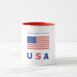 "Sweet Land of Liberty" - USA-Flagge Tasse