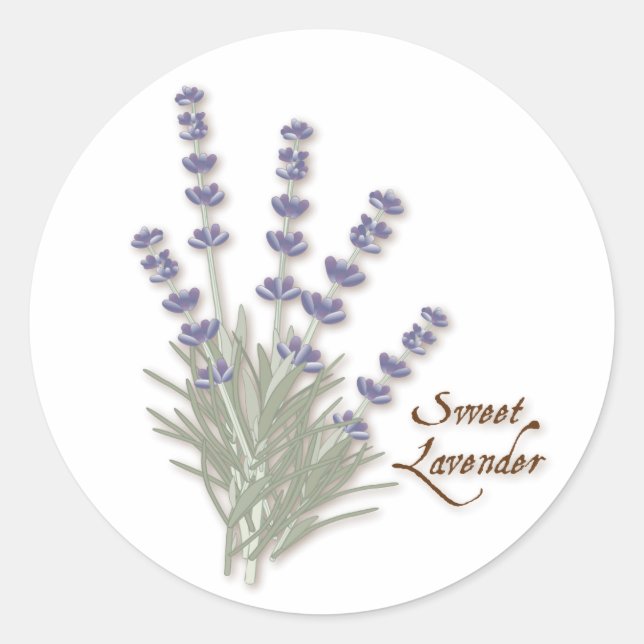 Sweet Lavendel Round Aufkleber (Vorderseite)