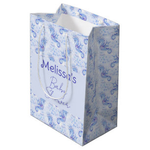 Sweet Lavender Blue Seepferd Nautic Ocean Mittlere Geschenktüte