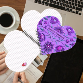 Sweet Lavender Floral Brocade Notizbuch