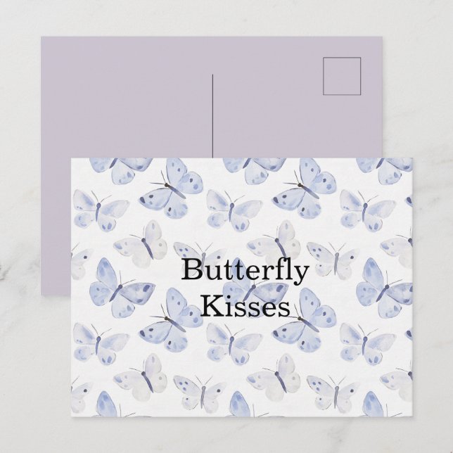 Sweet Lavender Lila Schmetterlinge Postkarte (Vorne/Hinten)