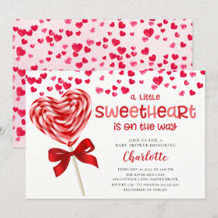 Sweet Leckerei Little Sweetheart Baby Shower Einla Einladung