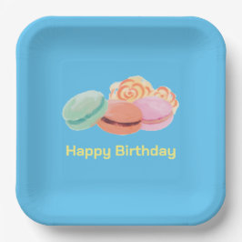 Sweet Leckerei Square Paper Plate Pappteller