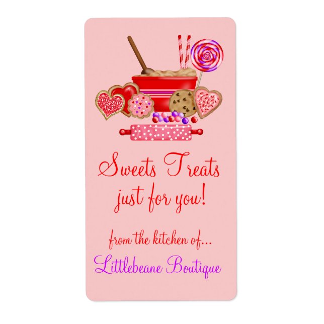 Sweet Leckereien Große Etiketten (Vorne)