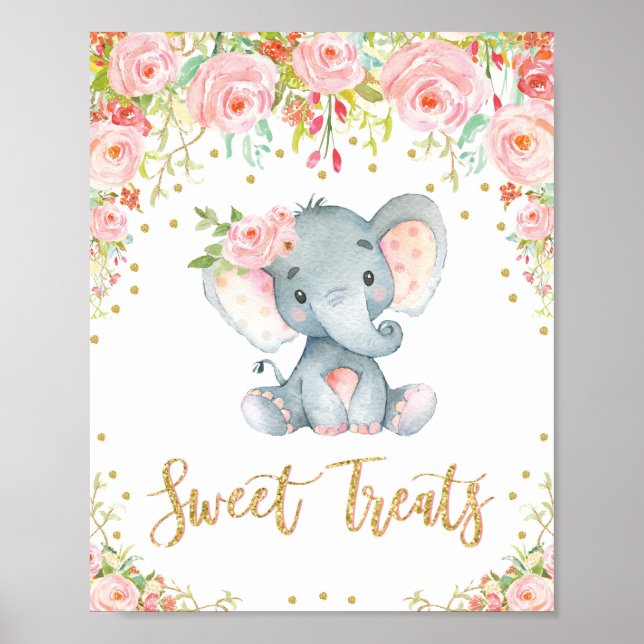 Sweet Leckereien signieren Girl Elephant Baby Dusc Poster (Vorne)