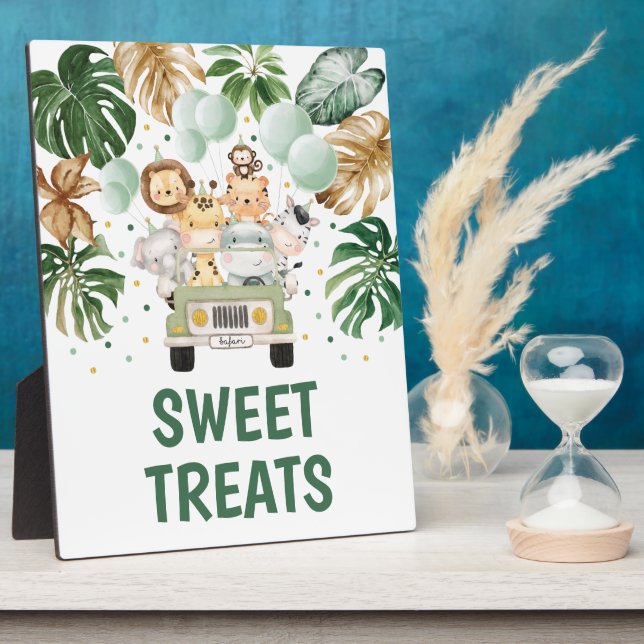 Sweet Leckereien Tropical Safari Tiere Party Zeich Fotoplatte (Seite)