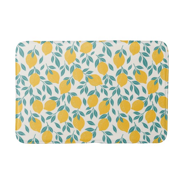 Sweet Lemon Branches Muster Badematte (Vorderseite)
