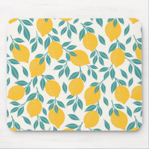 Sweet Lemon Branches Muster Mousepad