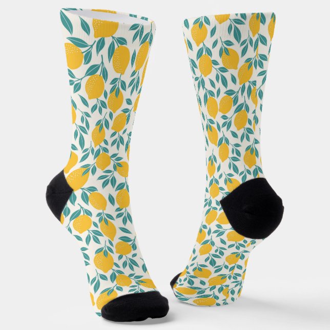 Sweet Lemon Branches Muster Socken (Gewinkelt)