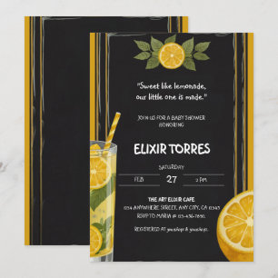 Sweet Lemonade Chalkboard Stand Baby Dusche Einladung