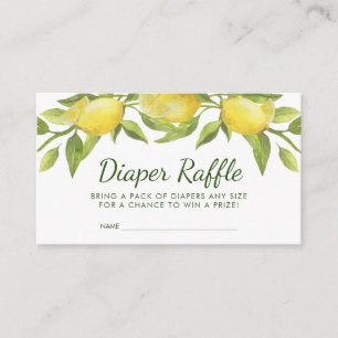 Sweet Lemons & Greenery Baby Shower Windschutzsche Begleitkarte