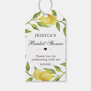 Sweet Lemons & Greenery Gift Favor Tag Vielen Dank Geschenkanhänger