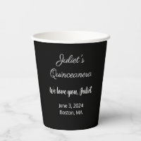 Sweet Letters: White on Black Quinceanera