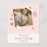 Sweet Liebe Herz Foto Save the Date Einladung