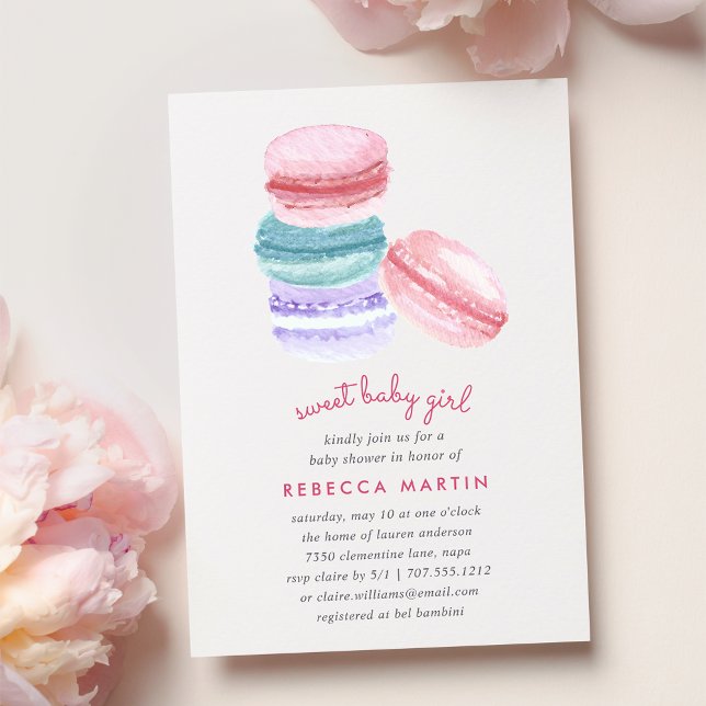 Sweet Liebe | Macaron Baby Shower Einladung (Von Creator hochgeladen)